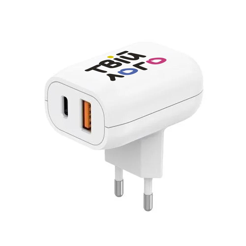 Сетевое зарядное устройство Vspeed 20W 2 порта с Вашим лого